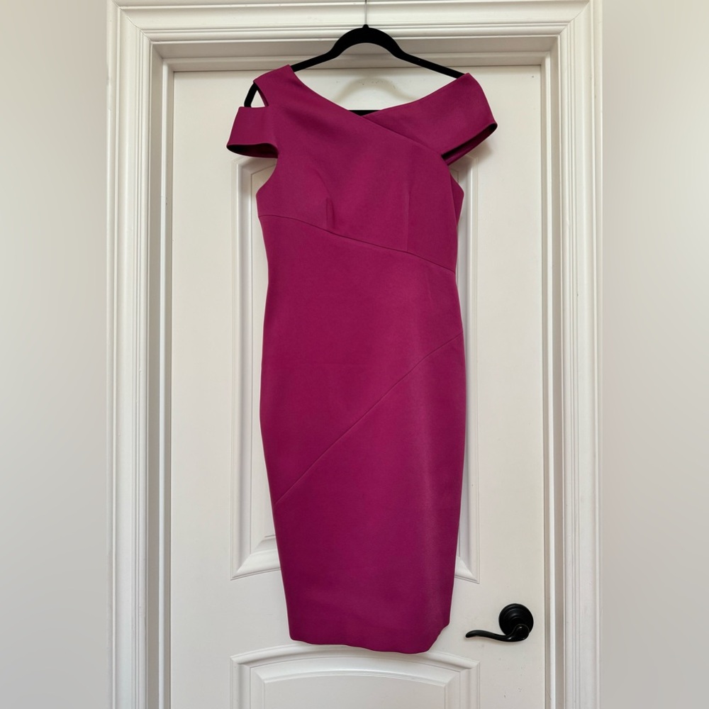 Ted Baker Fuchsia Midi Bodycon Dress Size 2 (UK)/ 4 (US)